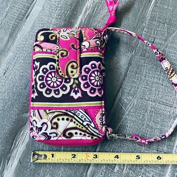 Vera Bradley Pink Paisley Floral Wristlet Wallet - Picture 2 of 3